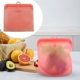 thumbnail image 1 of 1*Fresh-Keeping Bag,1000Ml Fresh-Keeping Bag Red B,Reusable Silicone Food Storage Bag Sandwich Bag Sealed Freezer Bag Liquid Snack Lunch Fruit Fresh Produce Bag | Best Storage And Cooking Bag (1Pc), 1 of 7