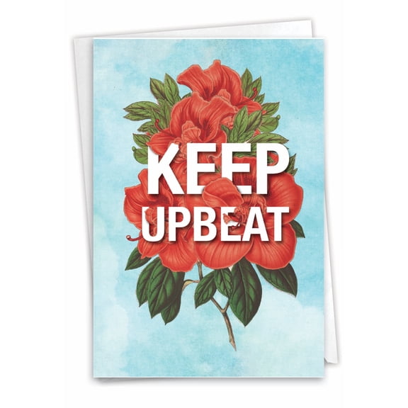 1 Friendship Card with Envelope - Timely Thoughts Keep Upbeat C3696EFRB