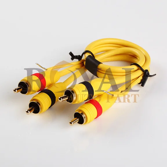 1 Ft Dual Rca Audio Cable Male To Male Gold Plated Amplifier Turn On/Off Wire