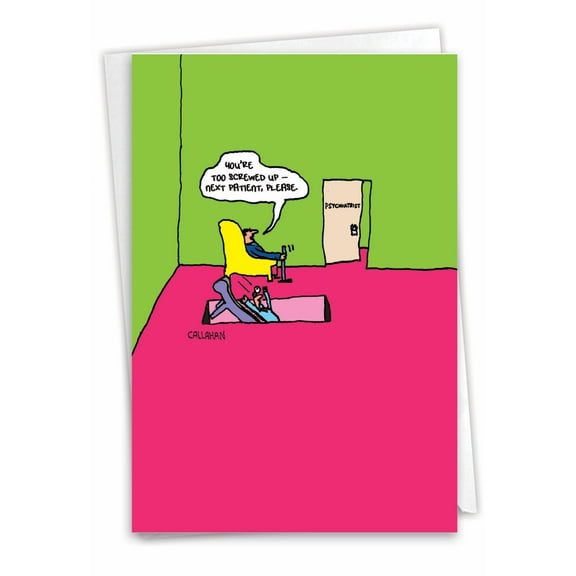 1 Funny All Occasion Blank Card with Envelope - Down The Hatch C6187OCB