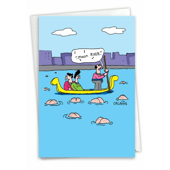 1 Funny All Occasion Blank Card with Envelope - Gondola Butts C6194OCB