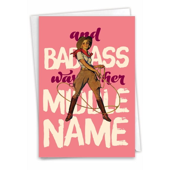 1 Funny All Occasion Blank Card with Envelope - Middle Name C6673OCB