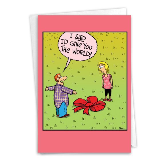 NobleWorks Funny Anniversary Greeting Card w/ 5x7 Envelope (1 Card), for Men, Women, Couple, Husband, Wife, Parents Anniversary Congratulations World Gift C3256ANG