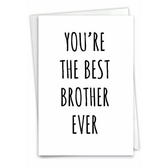 1 Funny Birthday Brother Card with Envelope - Best Brother Ever Brother C9295BRG