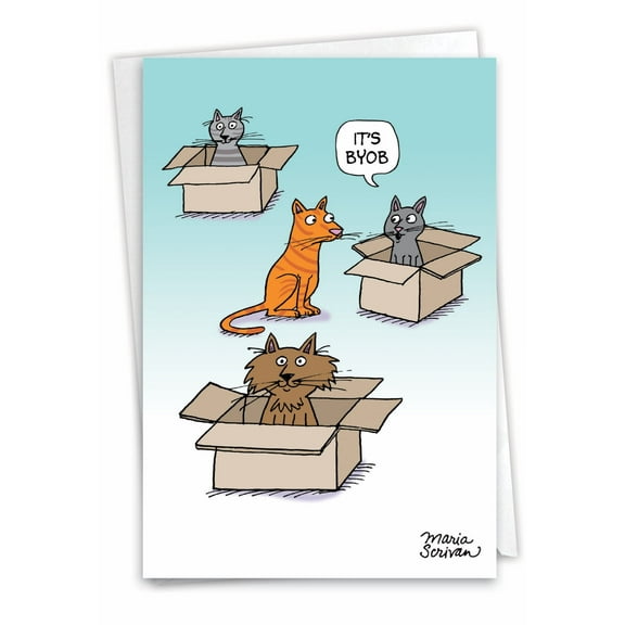 1 Funny Birthday Card With Envelope - Bring Your Own Pack