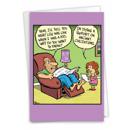1 Funny Birthday Card with Envelope - Ancient Civilizations Father C6785BFG