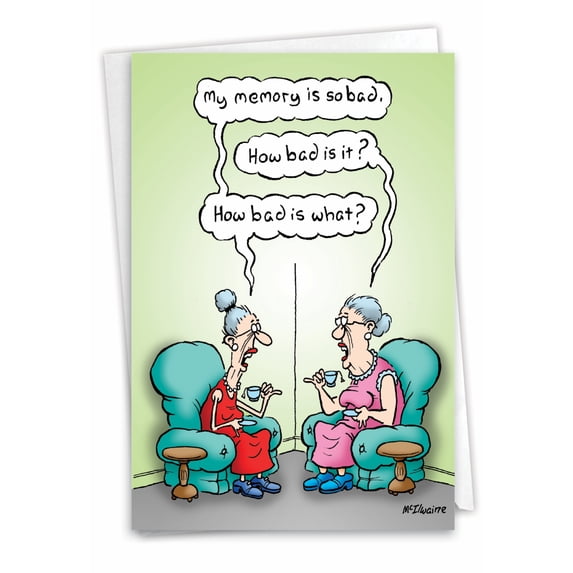 1 Funny Birthday Card with Envelope - Bad Memory C3680BDG