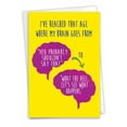 thumbnail image 1 of 1 Funny Birthday Card with Envelope - Brain Change C3230BDG, 1 of 6