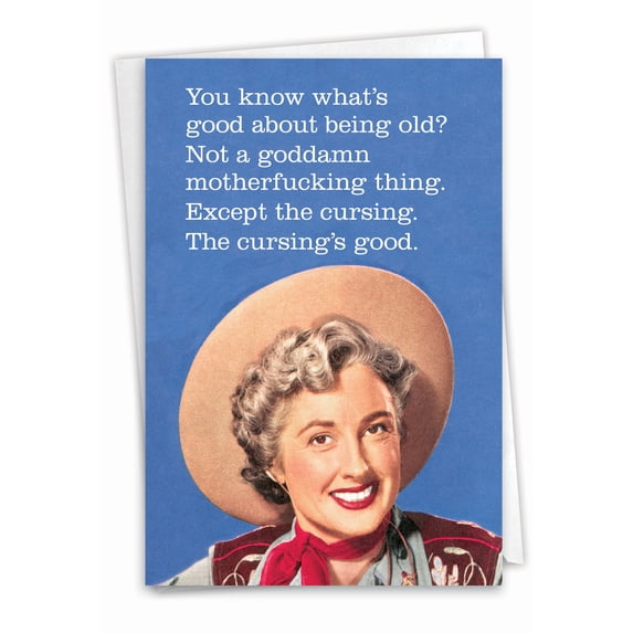 1 Funny Birthday Card with Envelope - Cursing Is Good C9365BDG