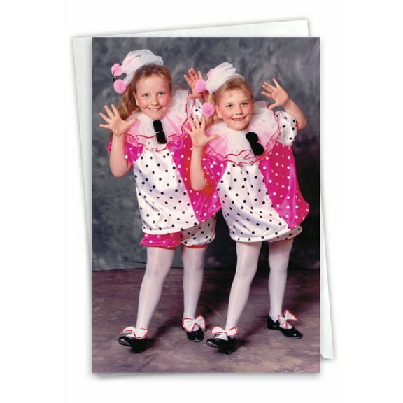 1 Funny Birthday Card with Envelope - Dancing Girls C6418BDG