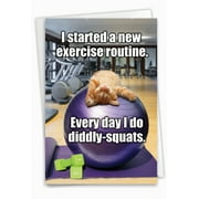 1 Funny Birthday Card with Envelope - Diddly Squats C3955BDG