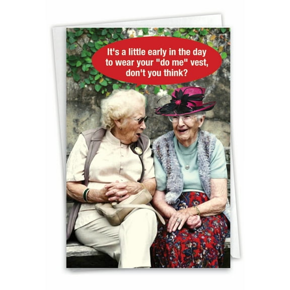 1 Funny Birthday Card with Envelope - Do Me Vest C7193BDG