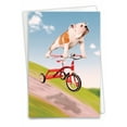 thumbnail image 1 of 1 Funny Birthday Card with Envelope - Dog On Trike C3204BDG, 1 of 6