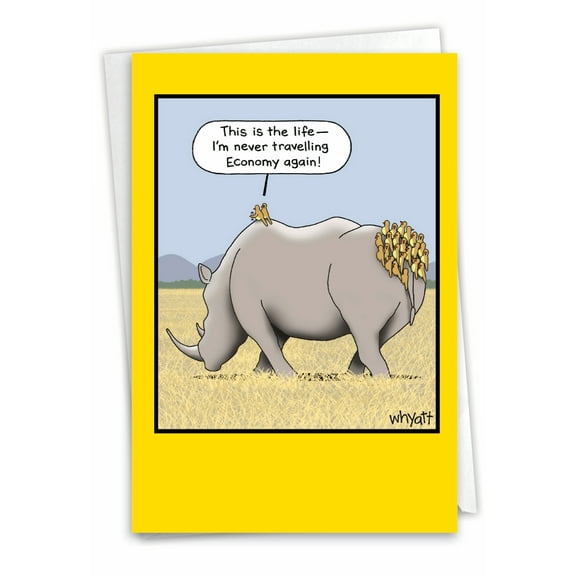 1 Funny Birthday Card with Envelope - First-Class Birds C3347BDG