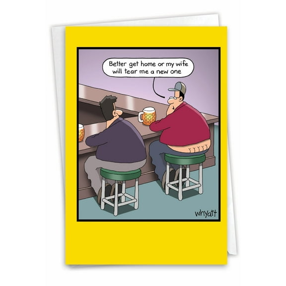 1 Funny Birthday Card with Envelope - New One C4858BDG