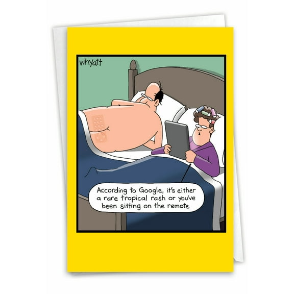 1 Funny Birthday Card with Envelope - Remote Rash C7013BDG