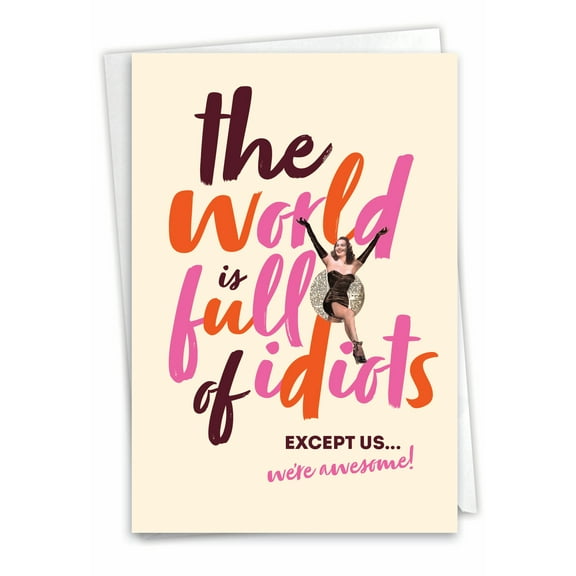 1 Funny Birthday Card with Envelope - We're Awesome C9310BDG