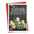 thumbnail image 1 of 1 Funny Christmas Card with Envelope - Just Text Santa C3431XSG, 1 of 6