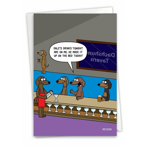 1 Funny Congratulations Card with Envelope - Dog AccompliSh-t Congrats C3335CGG