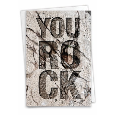 1 Funny Congratulations Card with Envelope - You Rock Congrats C6934CGG