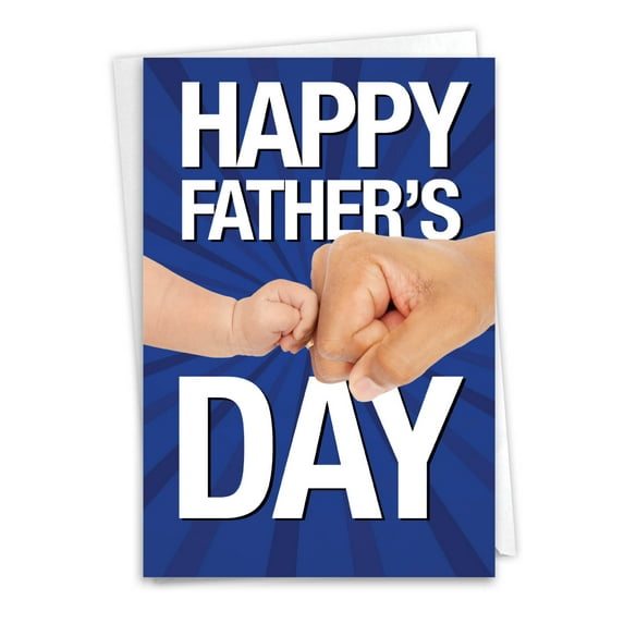 1 Funny Father's Day Card with Envelope - Baby Fist Bump C6768FDG