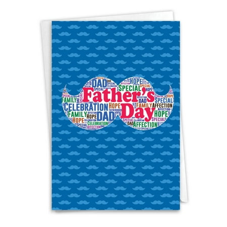 1 Funny Father's Day Card with Envelope - Father's Words C3436FDG