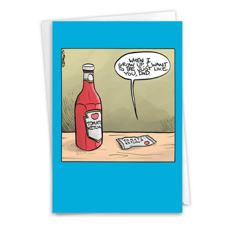 1 Funny Father's Day Card with Envelope - Ketchup Dad C7290FDG