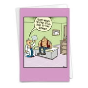 1 Funny Get Well Card with Envelope - Bad To The Bone C9282GWG