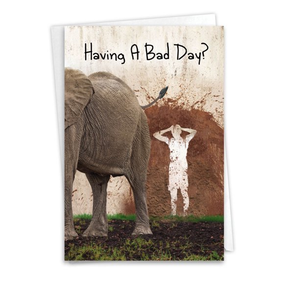 NobleWorks Funny Get Well Greeting Card w/ 5x7 Envelope (1 Card), for Men, Women, Could Be Worse C9361GWG