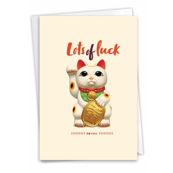 1 Funny Good Luck Card with Envelope - Lots of Luck Good Luck C7357GLG
