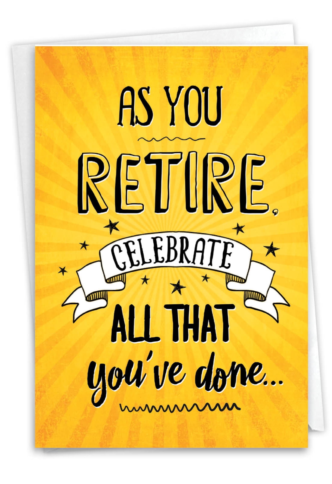 "NobleWorks Funny Retirement Greeting Card with Envelope, 5"" x 7"", C6875RTG"