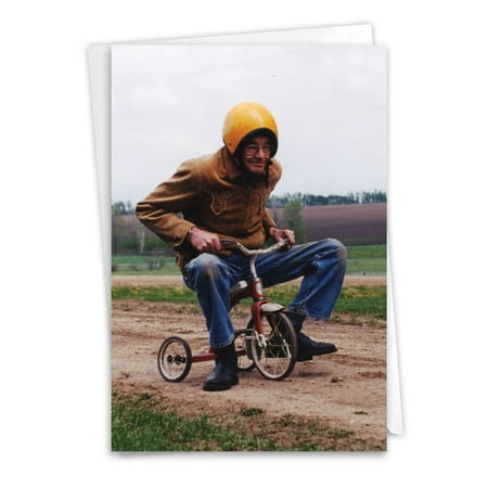 1 Funny Retirement Card with Envelope - Senior Trike Ride C6435RTG
