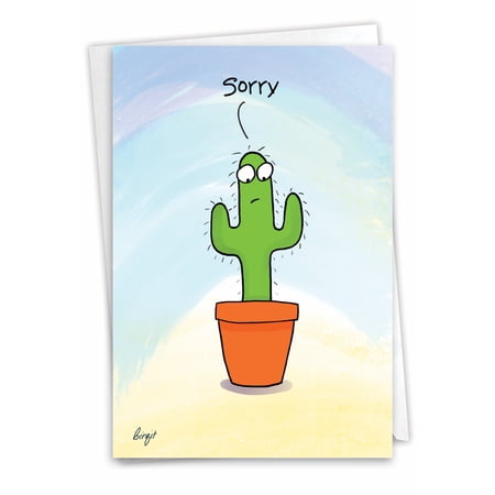 NobleWorks Funny Sorry Greeting Card w/ 5x7 Envelope (1 Card), for Men, Women, Such a Prick C3519SRG