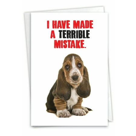 1 Funny Sorry Card with Envelope - Terrible Mistake Sorry C7220SRG