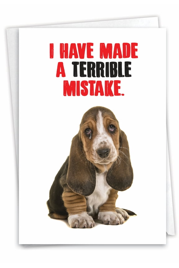 1 Funny Sorry Card with Envelope - Terrible Mistake Sorry C7220SRG