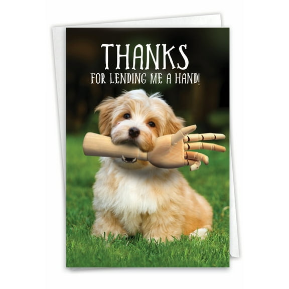 1 Funny Thank You Card with Envelope - Lending A Hand C6877TYG