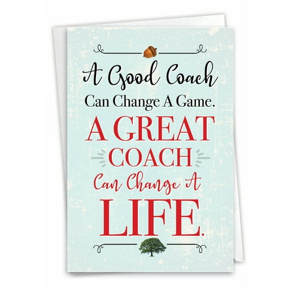 1 Funny Thank You Card with Envelope - Life-Changing Coach C3127TYG