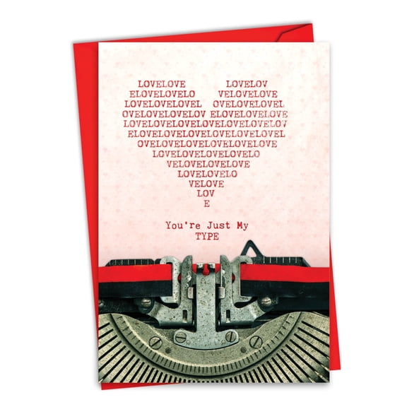 1 Funny Valentine's Day Card with Envelope - Just My Type C6776VDG