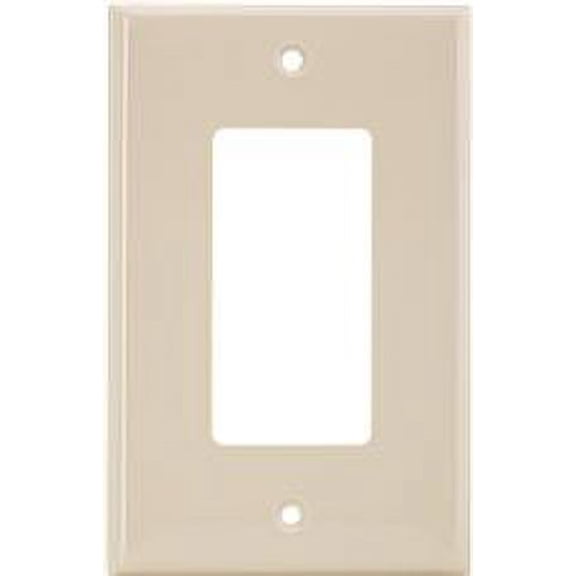 1-GANG DECORATIVE WALLPLATE, STANDARD SIZE, PLASTIC, IVORY, 10 PER PACK per 9 Pack