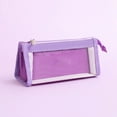 thumbnail image 1 of Under $1! GFHFHITJ Large Capacity Pencil Case Clear Mesh Pencil Pouch with Zipper Plastic Pencil Storage Bag Exam Special Portable Pencil Bag Stationery Bag(Purple), 1 of 6