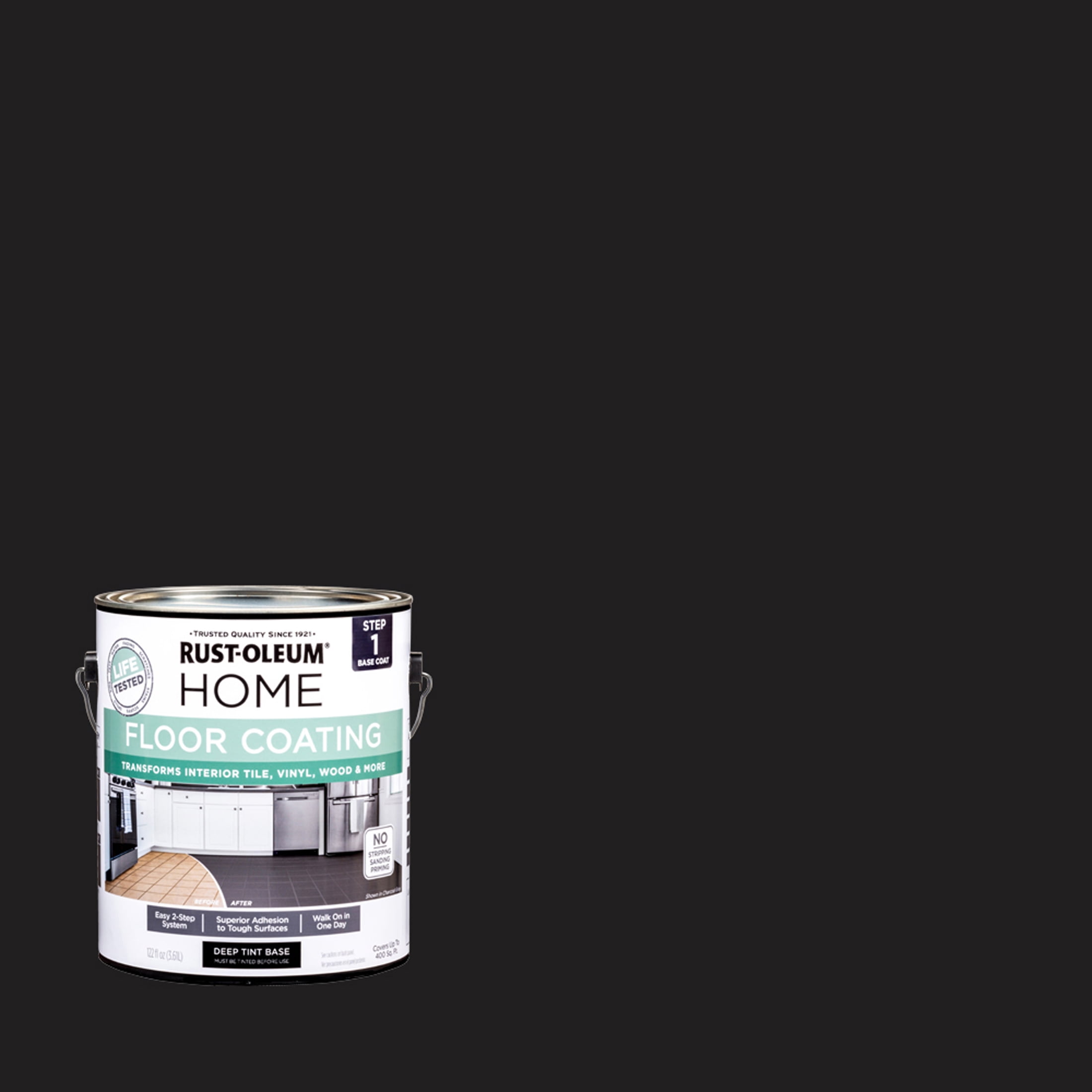 Rust-Oleum Home Black Interior Floor Coating Base Coat-363156T, Gallon