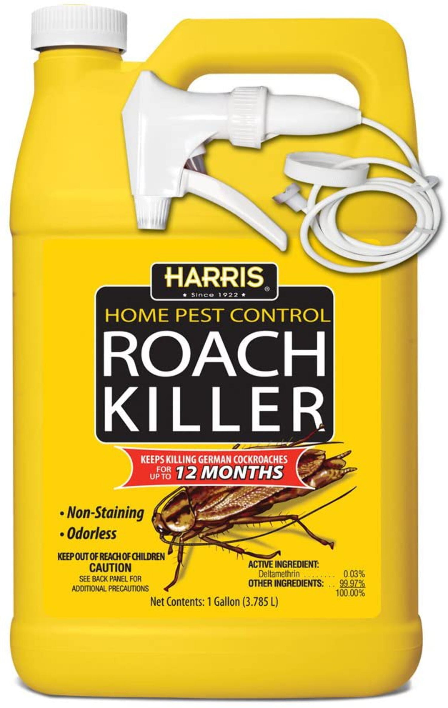 1 Gal. Roach Killer Spray Odorless Non Staining Formula Cockroach Insect Control
