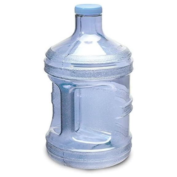 1 Gallon 3.7 Liter BPA Free Plastic Reusable Sport Water Bottle Container Jug with Handle and with 48MM Screw 6.5" x 11. 5" - Blue