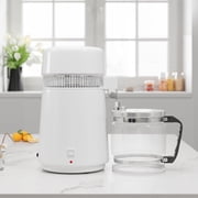 1 Gallon 750W Stainless Steel Countertop Water Distiller with Glass Container and Auto Shut-Off