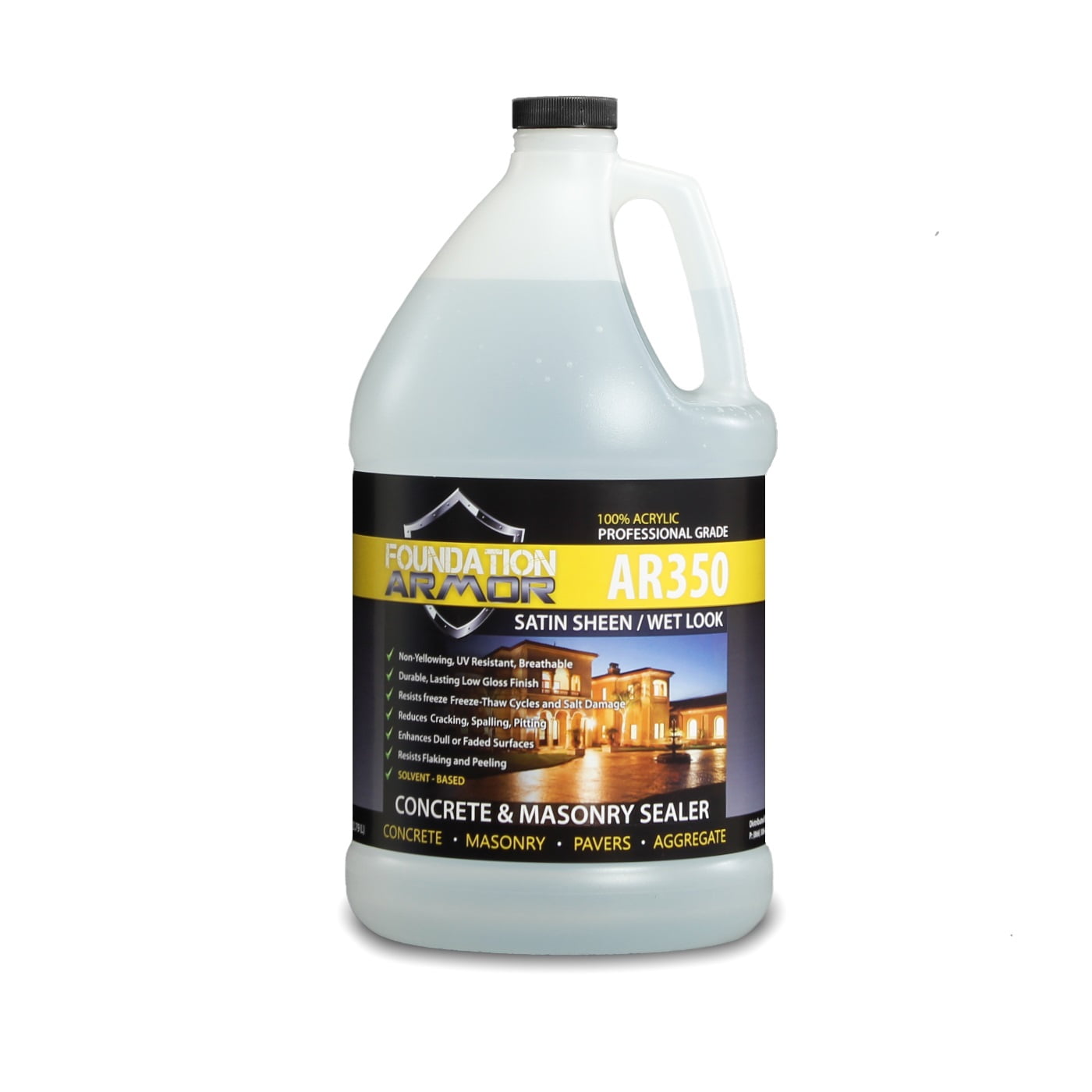 1 Gallon Armor AR350 Wet Look Concrete Sealer and Paver Sealer