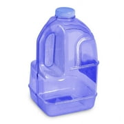 FOR YOUR WATER 1 Gallon BPA FREE Reusable Plastic Drinking Water Big Mouth "Dairy" Bottle Jug Container with Holder - Dark Blue