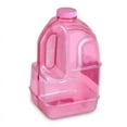 thumbnail image 1 of 1 Gallon BPA FREE Reusable Plastic Drinking Water Big Mouth "Dairy" Bottle Jug Container with Holder - Pink, 1 of 5