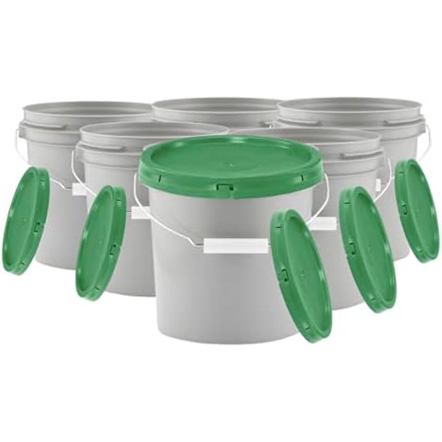 1 Gallon Buckets Pails With Lids Food Grade BPA Free Plastic