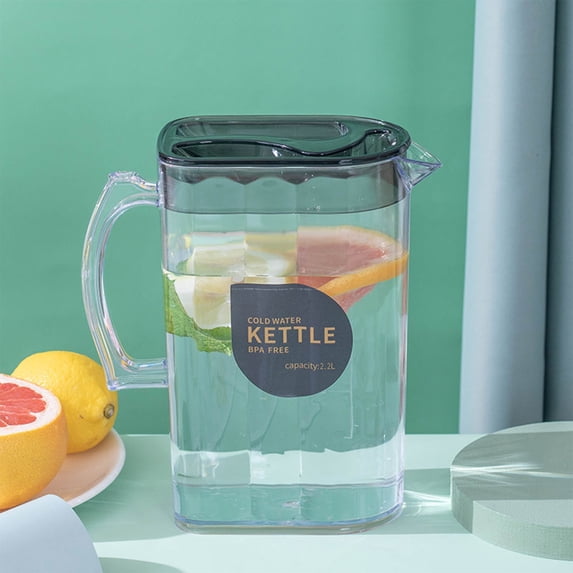 1 Gallon Cold Brew Iced Tea Pitcher with Lid - Refrigerator Water Carafe for Lemonade, Juices & Fruit Infusions, Large Dispenser for Kitchen, Home, Party & Wedding