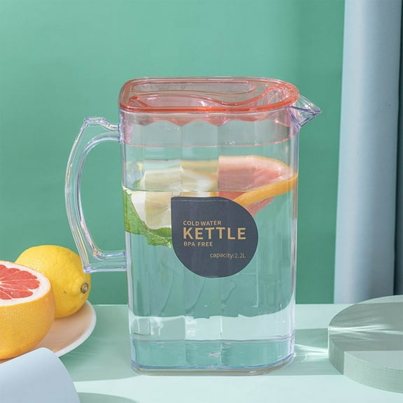 1 Gallon Cold Brew Iced Tea Pitcher with Lid - Refrigerator Water Carafe for Lemonade, Juices & Fruit Infusions, Large Dispenser for Kitchen, Home, Party & Wedding